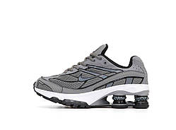 Сірі текстильні чоловічі кросівки Nike Shox Ride 2 Supreme Grey White' Найк Шокс  Демісезонні
