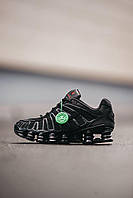 Чорні текстильні жіночі кросівки Nike Shox LT Демісезонні Найк Шокс