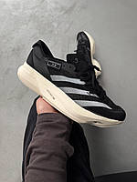 Чорні демісезонні текстильні чоловічі кросівки Adidas Adizero Adios Pro 3.0 Black Адідас Адізеро