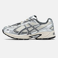 Сріблясті шкіряні чоловічі кросівки Asics Gel-Kahana TR V4 Silver Beige / Демісезонні Асікс Гель Кахана