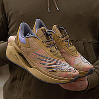 Коричневі текстильні демісезонні чоловічі кросівки New Balance FuelCell x Stone Island Нью Беланс Флюселл