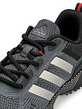 Сірі літні текстильні чоловічі кросівки Adidas Marathon Pro+ Адідас Марафон Про, фото 5