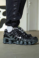 Чорні текстильні чоловічі кросівки Nike Shox TL 'Chrome' Найк Шокс  Демісезонні