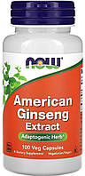 Екстракт женьшеню американського, 1000 мг, 100 вегетаріанських капсул (500 мг в 1 капсулі), NOW Foods.