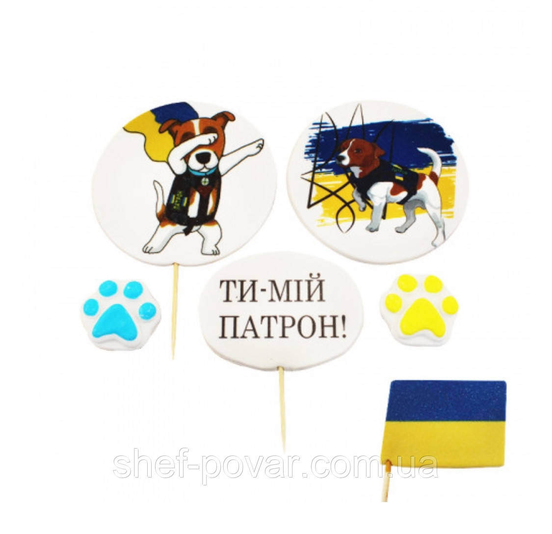 "Піс Патрон" кондитерський цукровий декор ТМ "Slado", фото 1