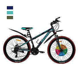 Велосипед SPARK FORESTER (колеса - 26", сталева рама - 13") перемикачі SHIMANO, Синій