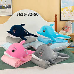 Іграшка + педик + подушка 3 в 1 розмір пледика 120*160 фібра