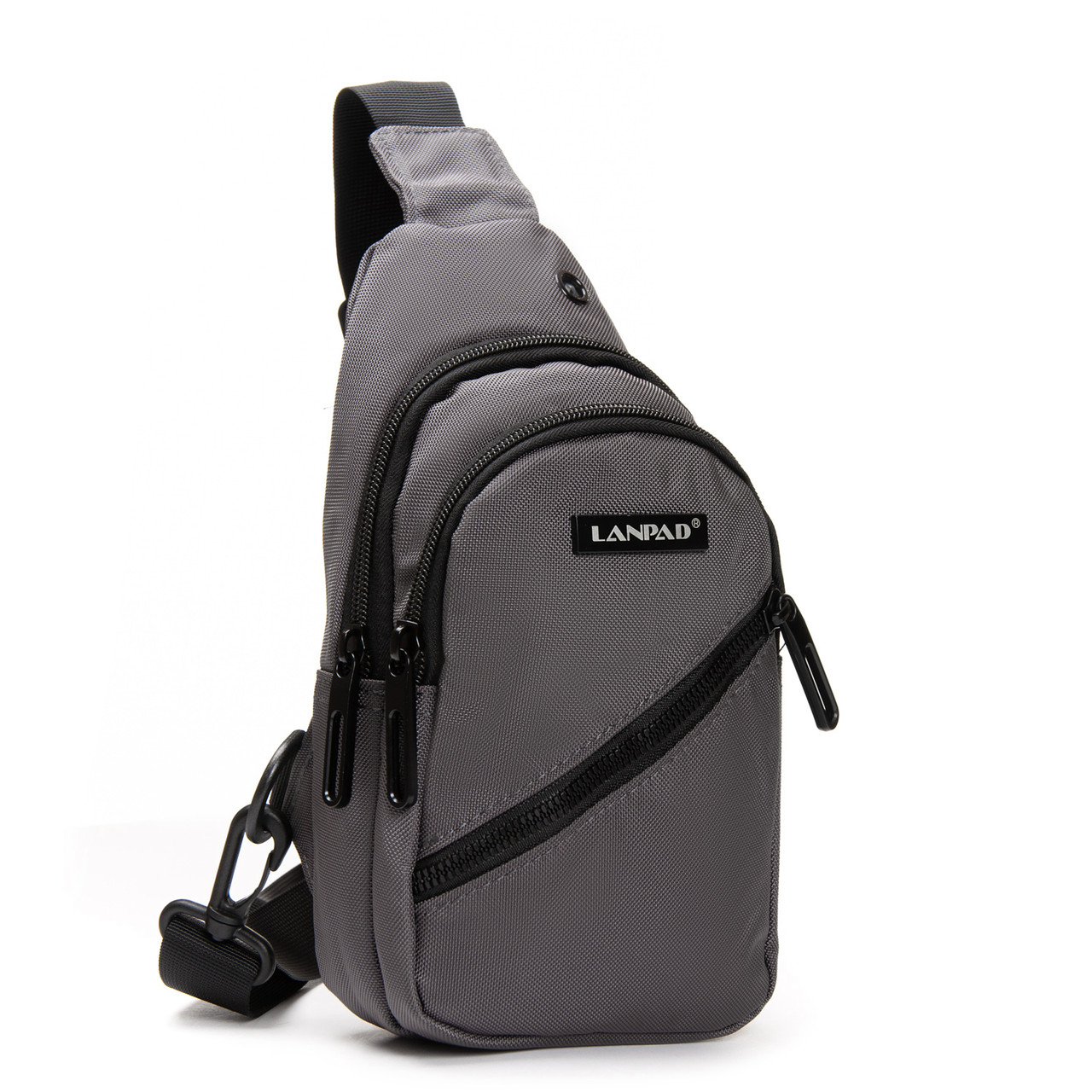 Сумка Чоловіча На Плече нейлон Lanpad 82085 gray.Купити чоловічі сумки-планшети гуртом і в роздріб в Україні.