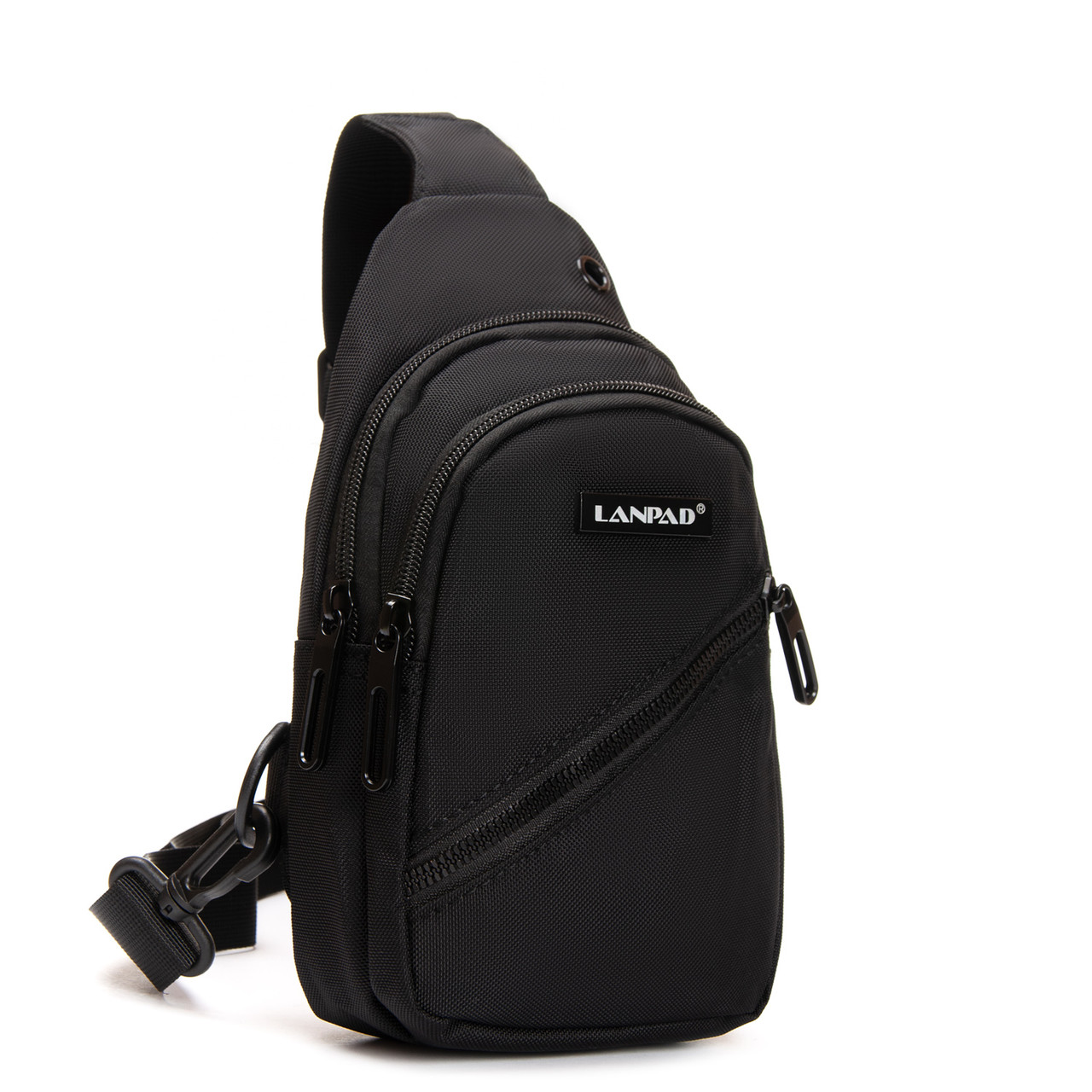 Сумка Чоловіча На Плече нейлон Lanpad 82085 black.Купити чоловічі сумки-планшети гуртом і в роздріб в Україні.