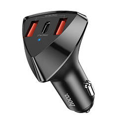 Автомобільний зарядний пристрій Hoco DZ10 2 USB + Type-C PD 27W QC