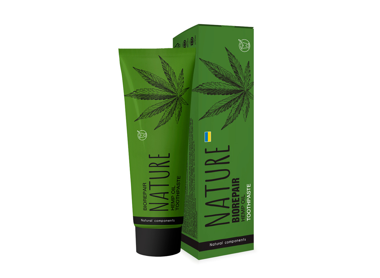 Зубна паста з коноплею Біотон BIOREPAIR NATURE 100 мл, фото 1