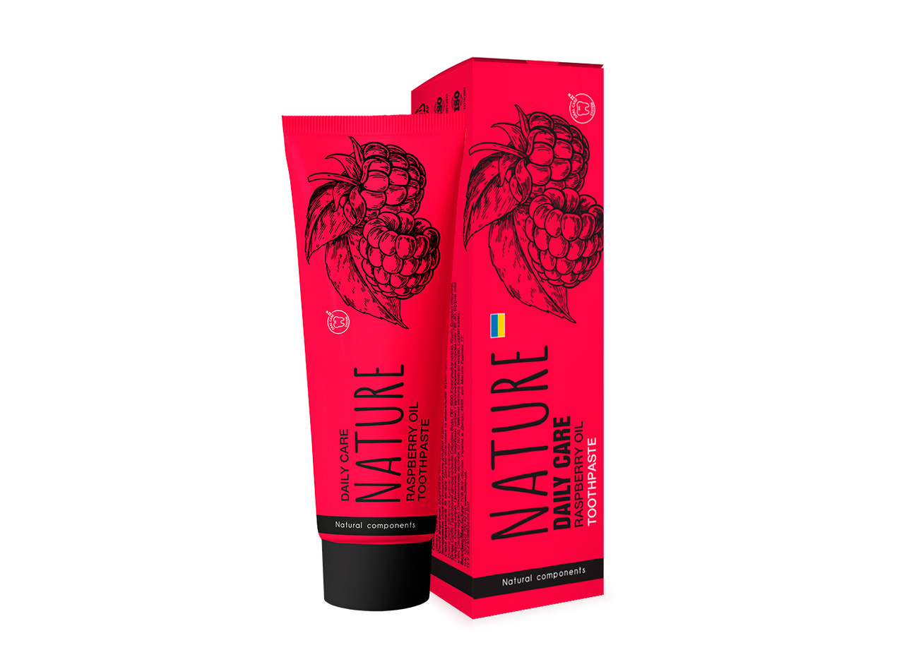 Зубна паста з малиною Біотон DAILY CARE NATURE,100 мл, фото 1