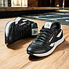 Чоловічі шкіряні кросівки (натуральна шкіра) чорні демісезонні для чоловіків на весну осінь, розміри 40-45, фото 2