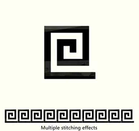 Акрилові наклейки Чорний орнамент 10 шт 10 х 10 см Б153-10, фото 1