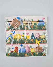 Серветки паперові пасхальні (ЗЗХЗЗ, 18 шт.) "Пасхальні збори" Luxy (1 пачка)