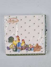 Великодня паперова двошарова серветка (ЗЗХЗЗ, 16 шт.) La Fleur "Сім'я"890 (1 пачка)