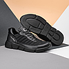 Чоловічі шкіряні кросівки демісезонні чорні з натуральної шкіри для чоловіків на весну осінь, розмір 40 41 42 43 44 45, фото 5