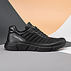 Чоловічі шкіряні кросівки (натуральна шкіра) чорні демісезонні для чоловіків на весну осінь, розміри 40-45, фото 3