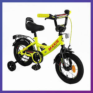 Велосипед дитячий двоколісний Corso MAXIS CL-12017 12" зріст 80-105 см вік 2 до 5 років Жовтий