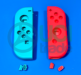 Корпус контролера Joy-Con Неоновий синій червоний Nintendo Switch, Switch OLED (комплект лівий+правий)