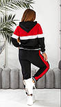 Костюм спортивний трикотажний зі стразами в кольорах 8212, фото 5