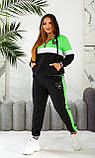 Костюм спортивний трикотажний зі стразами в кольорах 8212, фото 6