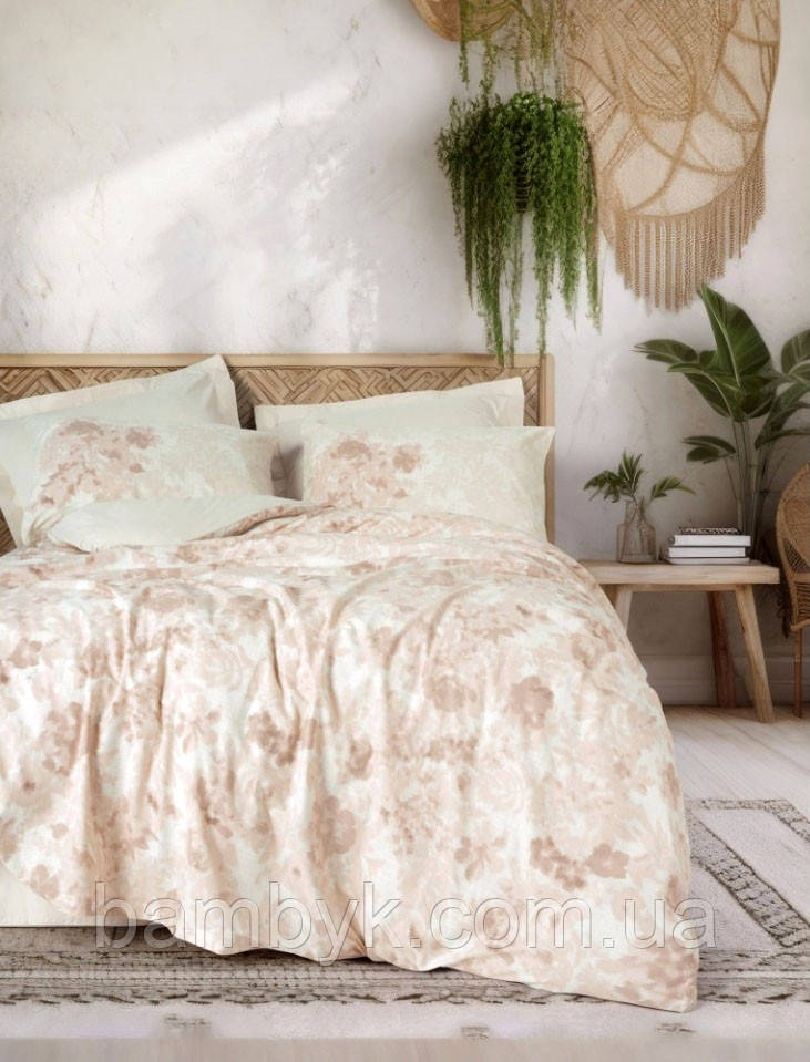 Постільна білизна Cotton Box "Vestige Bej" ранфорс Ranforce бавовняна євро розміру Туреччина