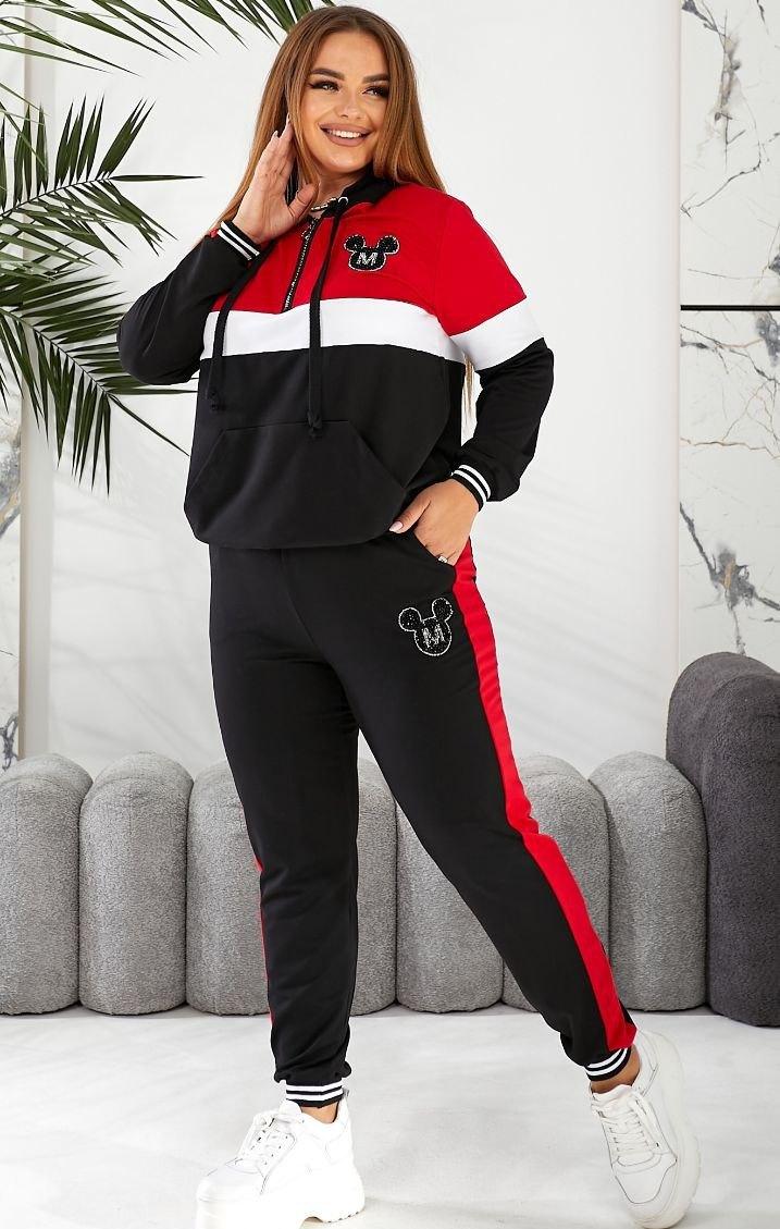 Костюм спортивний трикотажний зі стразами в кольорах 8212, фото 1