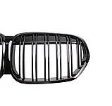 Решітка радіатора BMW X1 F48 F49 рестайлінг M Performance чорні глянцеві двореберні ніздрі БМВ, фото 4
