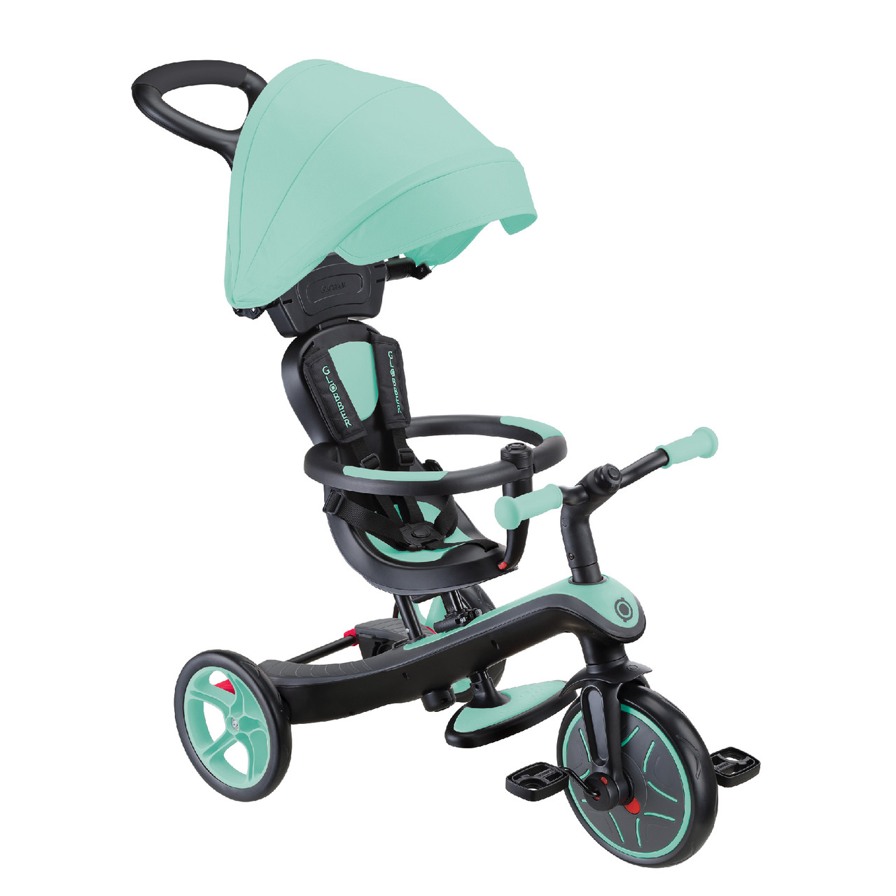 Велосипед дитячий триколісний Globber Explorer Trike 4 в1  м'ятний (634-206)