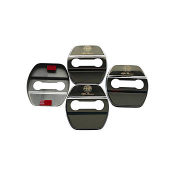 Накладки на дверний замок срібло із логотипом Alfa Romeo