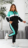 Костюм спортивний трикотажний зі стразами в кольорах 8212, фото 2