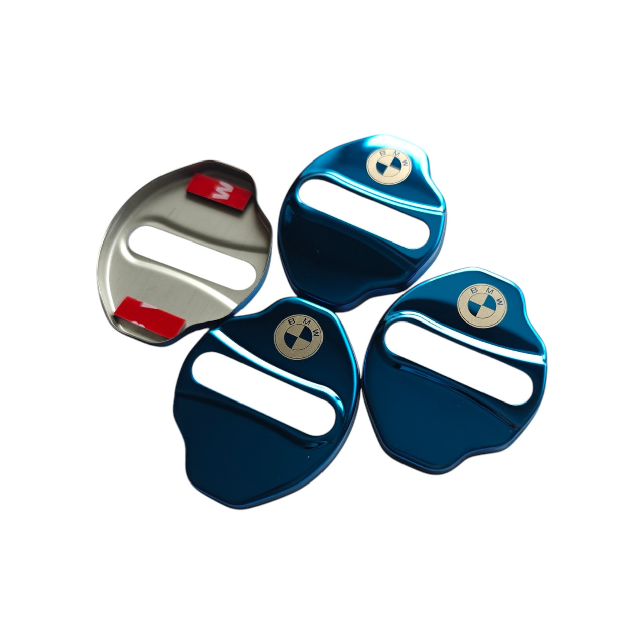 Накладки на дверний замок синій із логотипом BMW 01, серія  3 2 iX-xDrive50 G20 I20 G42, фото 1