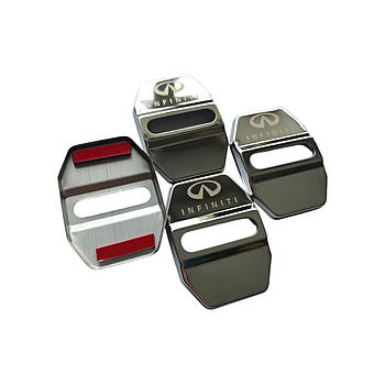 Накладки на дверний замок срібло із логотипом Infiniti