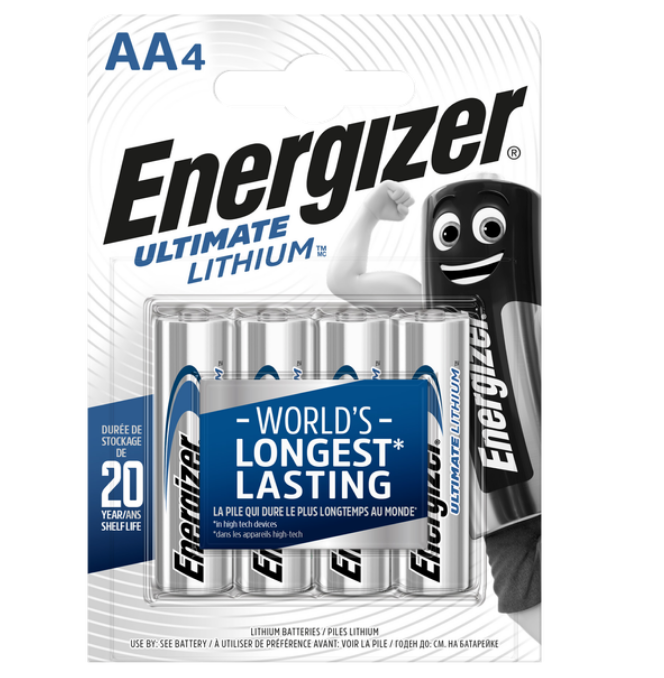 Батарейки літієві АА Energizer Ultimate Lithium AA FR6 7638900262643