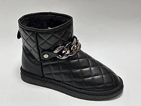 Жіночі уггі ТМ Lonza 218-28F Чорні шкіра