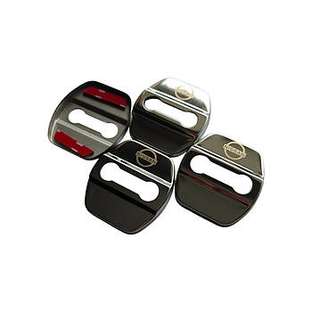 Накладки на дверний замок срібло із логотипом Nissan 01