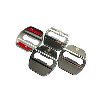 Накладки на дверний замок срібло із логотипом Renault 01