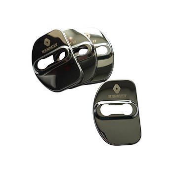 Накладки на дверний замок срібло із логотипом Renault 02