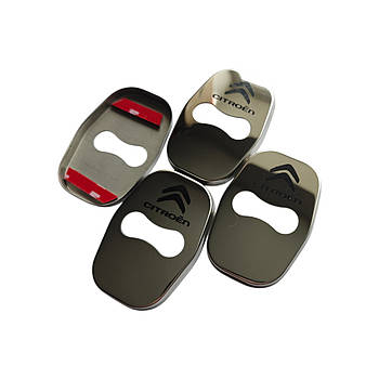 Накладки на дверний замок срібло із логотипом Citroen C4 C3-XR C5 Aircross C6 C-quatre Picasso C-Elysee C4L C3L