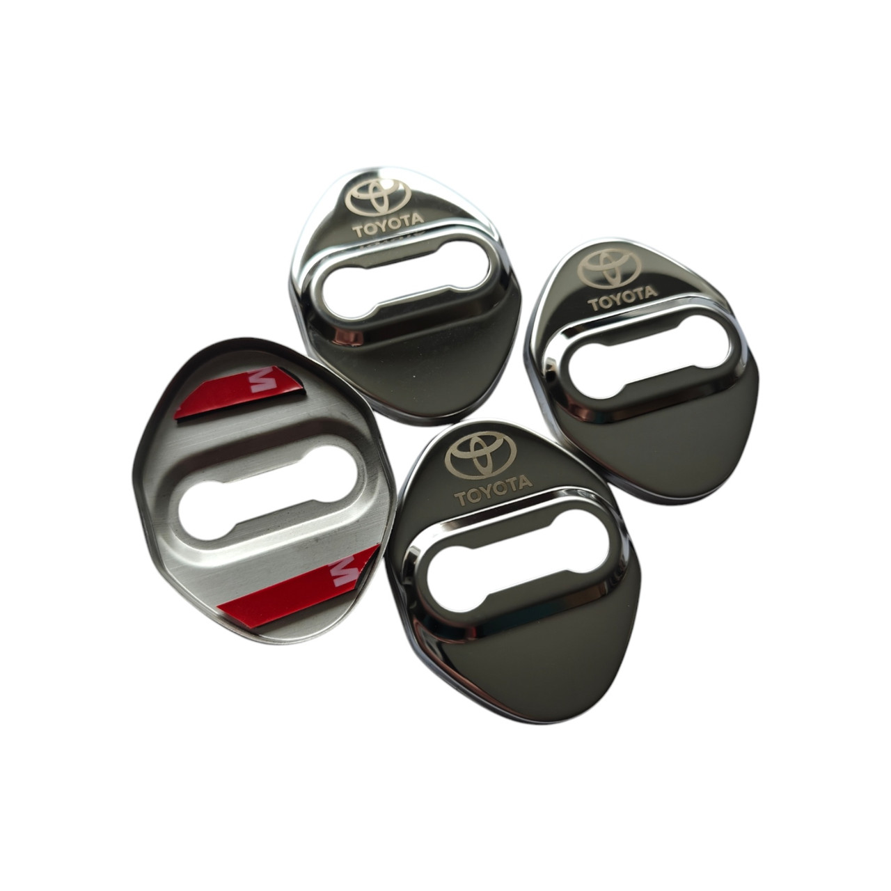 Накладки на дверний замок срібло із логотипом Toyota 01, фото 1