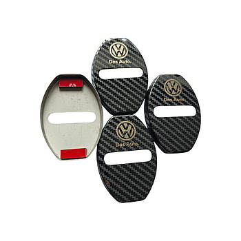 Накладки на дверний замок карбон із логотипом Volkswagen