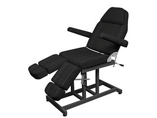 Педикюрне крісло, крісло кушетка з роздільною ножний частиною BS-246Т Чорний