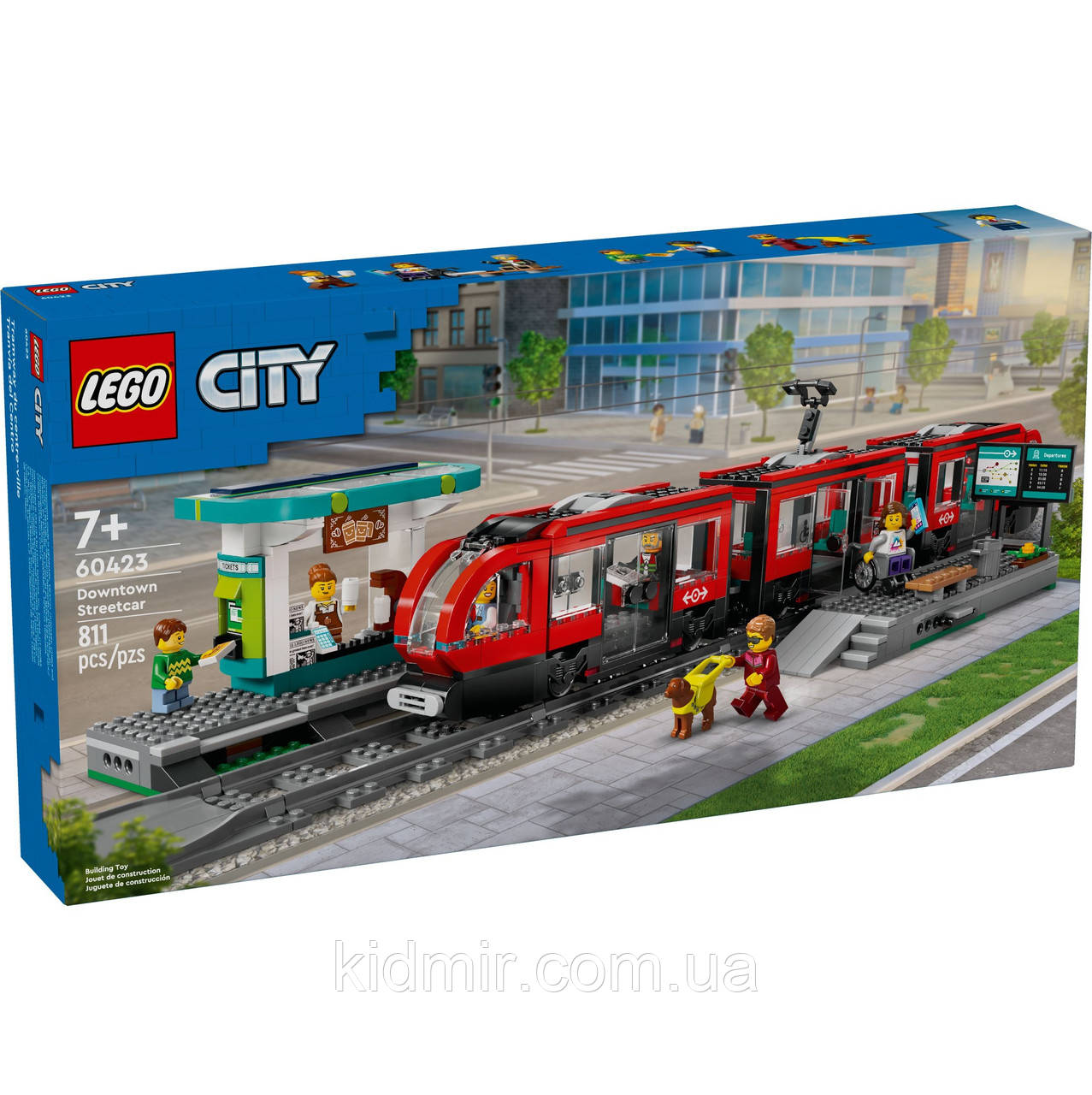Конструктор LEGO City 60423 Трамвай та станція в центрі міста