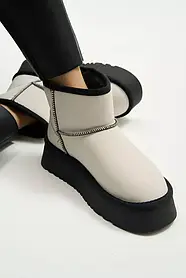 Жіночі уггі ТМ Lonza 2871-12B Светло-серый шкіра