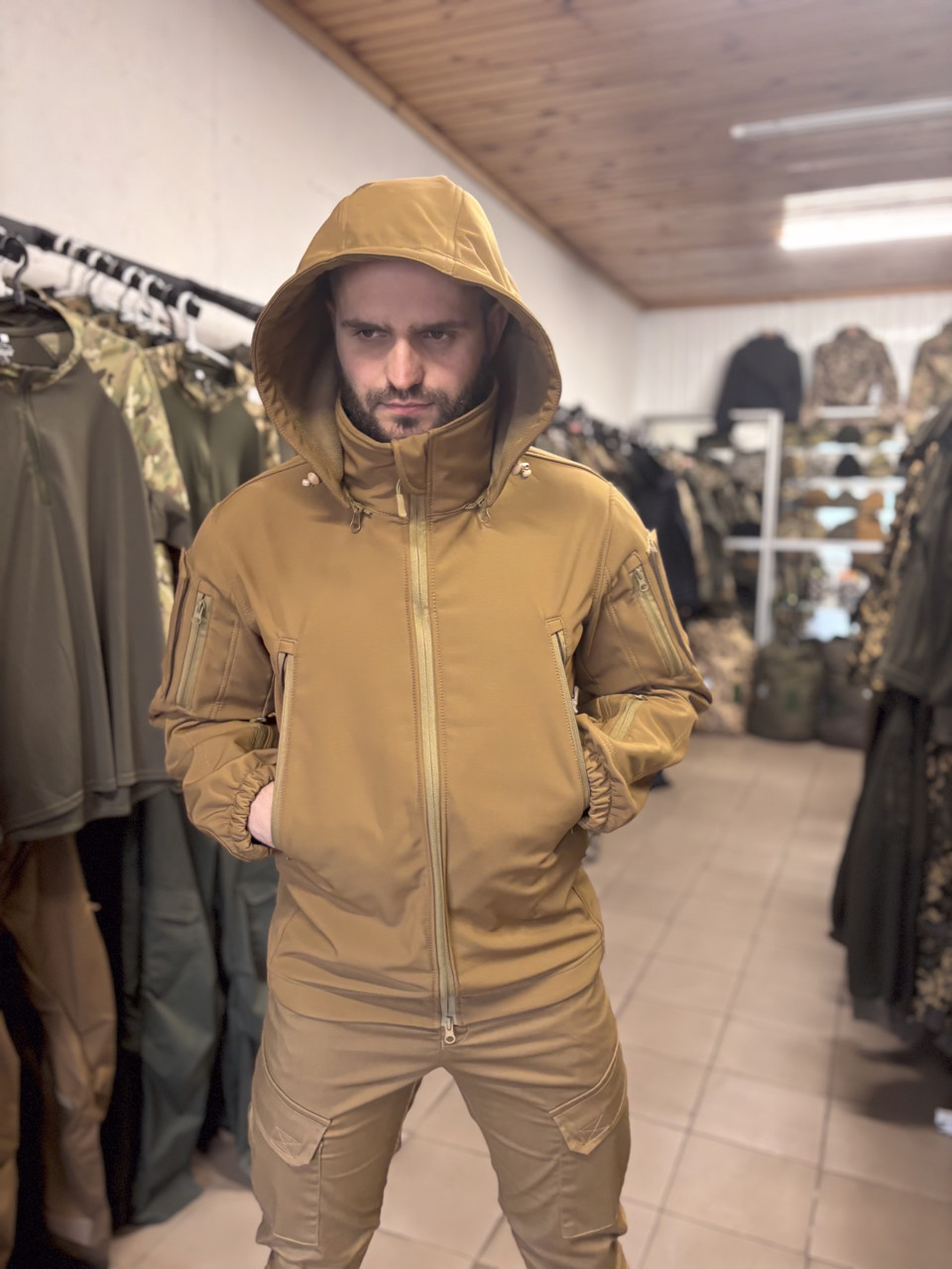 Куртка КОRКА softshell PRO, койот