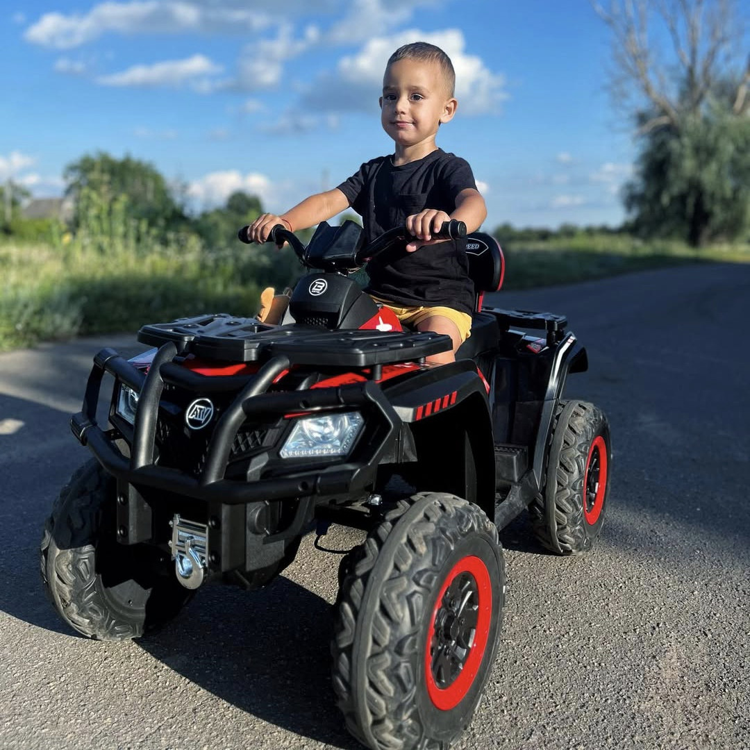 Дитячий електромобіль-квадроцикл Bambi XT-Speed 4WD (червоно-чорний колір), фото 1
