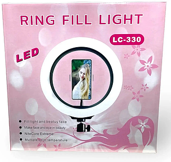 Кільцева LED-лампа LC-330 (1 кріп.тел.) (USB) (33см) (20)