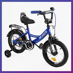 Велосипед дитячий двоколісний сталевий Corso MAXIS-14722 14" зріст 95-115 см вік 3 до 6 років Синій