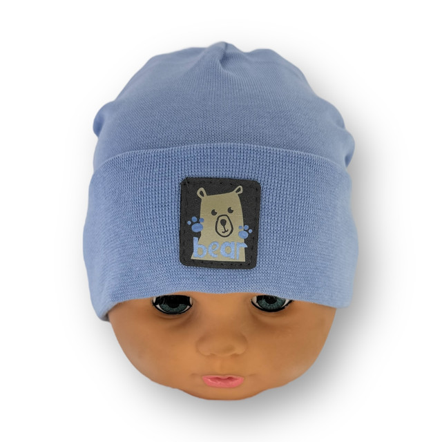 Шапка трикотажная для мальчика с отворотом детская Шапка трикотажная для мальчика с отворотом детская